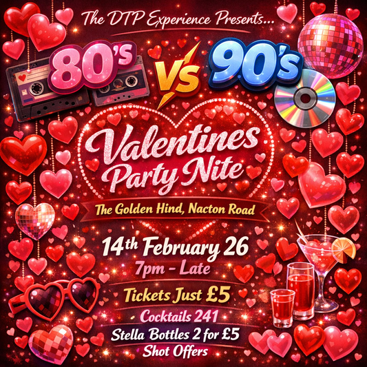 80s vs 90s Valentines Party Nite