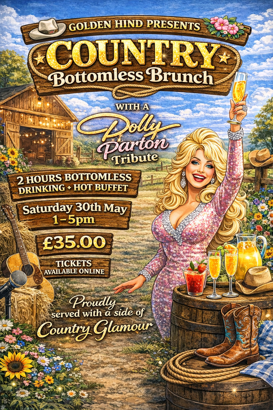 Country Bottomless Brunch Party with Dolly Tribute - Saturday 30th May 1-5pm
