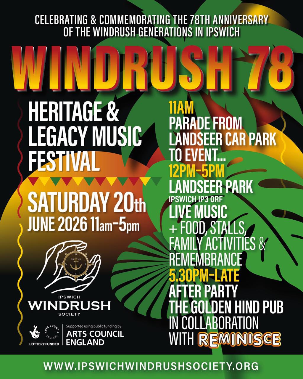 🔥 WINDRUSH 78 OFFICIAL AFTER PARTY 🔥   SATURDAY 20TH JUNE 2026, 5:30 PM - LATE